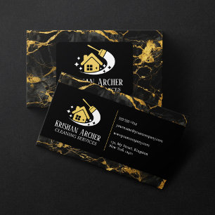 Black Gold Marmor Hausmeisterservice Reinigungsdie Visitenkarte