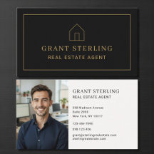 Black Gold Minimal Real Estate Agent House Photo