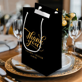 Black Gold | Minimalistische Hochzeit Vielen Dank Kleine Geschenktüte