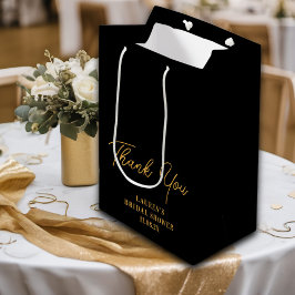 Black Gold Minimalistisches Brautparty Vielen Dank Kleine Geschenktüte