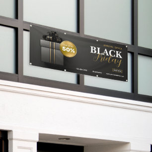 Black Gold Modern Black Friday Verkauf Outdoor Ban Banner