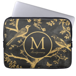 Black Gold Monogram Laptopschutzhülle