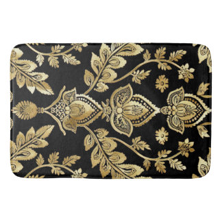 Black & Gold Motif Badematte