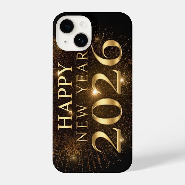 black gold new year phone case iPhone 14 hülle (Rückseite)
