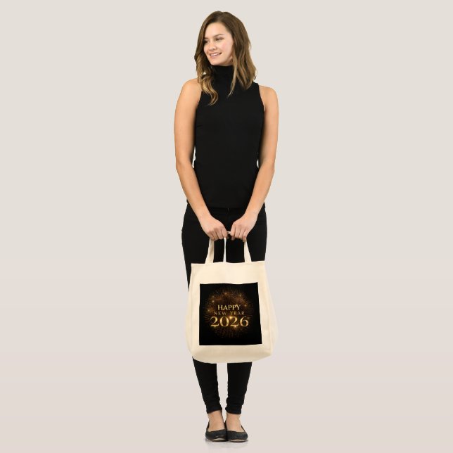 black gold new year tote bag (Devant (modèle))