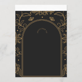 Black & Gold New Year's Eve Invitation an  Einladung