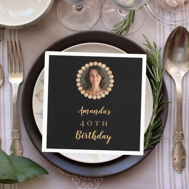 Black gold photo diamonds serviette (Von Creator hochgeladen)