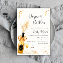 Black Gold Poppin Flaschen Champagne Baby Dusche