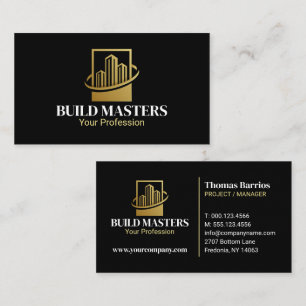 Black Gold Professional Builder Konstruktion Visitenkarte