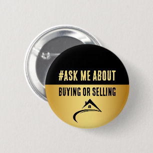 Black & Gold Real Anwesen Button
