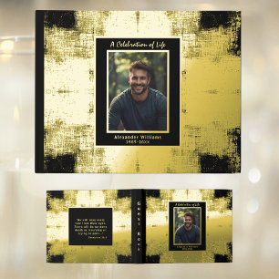 Black Gold Real Foil Beerdigung Gästebücher Textur