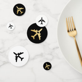Black Gold Reisethema Romantisches Herz Konfetti
