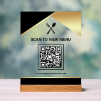 Black Gold Restaurant Digitaler QR-Code-Menü
