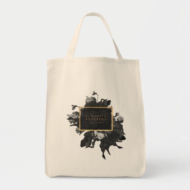 Black Gold Rose Bouquet Tragetasche (Vorne)