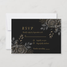 Black & Gold Rose Coffin Gotisches Elegantes