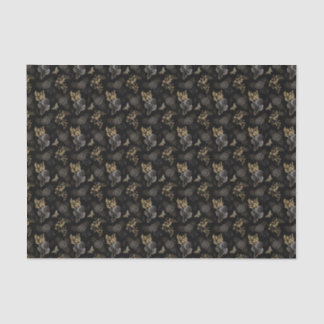 Black & Gold Rose Schmetterlinge Gotischer Glitzer Seidenpapier