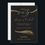 Black & Gold Royal 60th Birthday Invitation   Einladung<br><div class="desc">Celebrate a milestone in style with this Black & Gold Glitter 60th Birthday Party Invitation! Featuring elegant black backgrounds, sparkling gold accents, and a touch of glam, this design is perfect for honoring fifty fabulous years. Whether it’s a chic dinner party, cocktail event, or glamorous celebration, this invitation sets the...</div>