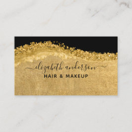 Black Gold Script Modern Glam Business Card Visitenkarte