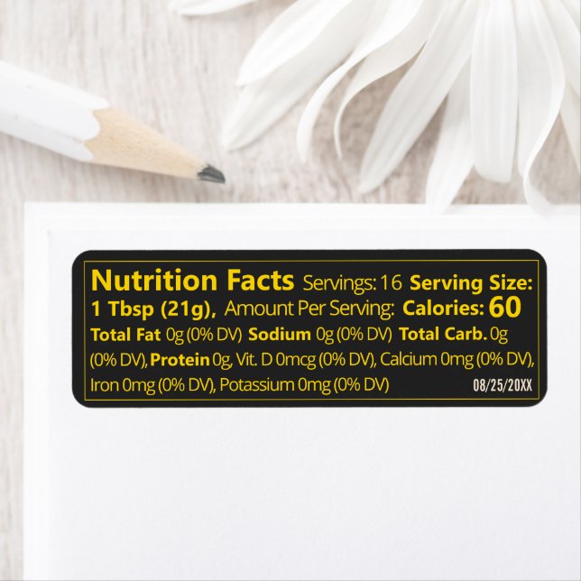 Black & Gold Small Honey Nutrition Fakten (Insitu)