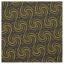 Black Gold Spirals Stars Unisex Muster Elegant