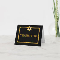 Black Gold Star von David Bar Mitzvah Vielen Dank