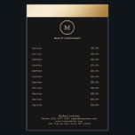 Black Gold Stripe Monogramm Circle Flyer<br><div class="desc">Eleganter,  schwarzer,  goldener Streifen,  Kreis,  Monogramm-Flyer. Es gibt keinen Glanz oder keine Textur. Bearbeiten Sie Ihr Produkt in wenigen Minuten,  indem Sie Ihre Daten eingeben. Sie können Schriftart,  Farbe und Position ändern,  indem Sie "mehr personalisieren".</div>