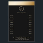 Black Gold Stripe Monogramm Circle Flyer<br><div class="desc">Eleganter,  schwarzer,  goldener Streifen,  Kreis,  Monogramm-Flyer. Es gibt keinen Glanz oder keine Textur. Bearbeiten Sie Ihr Produkt in wenigen Minuten,  indem Sie Ihre Daten eingeben. Sie können Schriftart,  Farbe und Position ändern,  indem Sie "mehr personalisieren".</div>