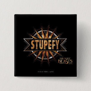 Black & Gold Stupefy Zauber Grafik Button