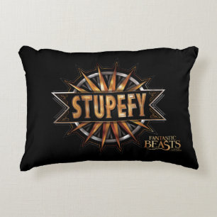 Black & Gold Stupefy Zauber Grafik Zierkissen