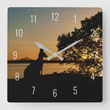 Black & Gold Sunset Australien Kangaroo Kontur