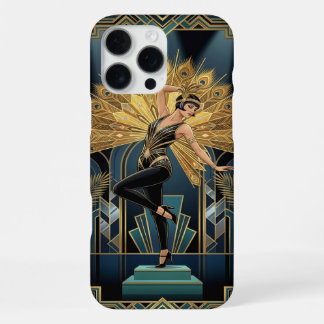 Black Gold Teal iPhone 16 Pro Max Case  Hülle