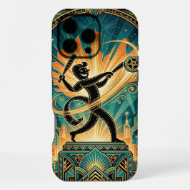 Black Gold Teal iPhone 16 Pro Max Hülle | Vintage