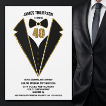 Black Gold Tuxedo 40. Geburtstag Party
