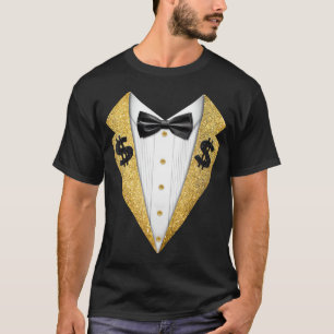 Black & Gold Tuxedo T - Shirt
