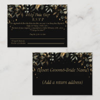 Black/Gold UAWG Wedding Card Englisch/Vietnamesisc