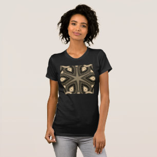 Black, Gold und Taupe T-Shirt-Shirt T-Shirt