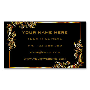 Black Gold Visitenkarte Ihr eigenes Design Magnetische Visitenkarte