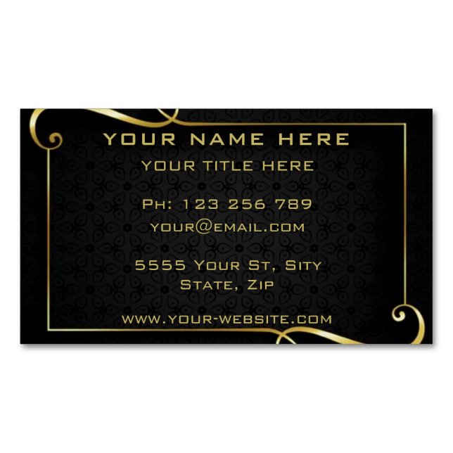 Black Gold votre propre Carte de visite de design (devant)