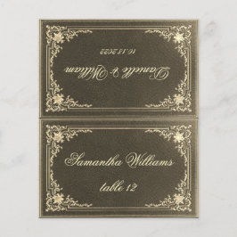 Black Gold Wedding Platzkarte - Gast Name