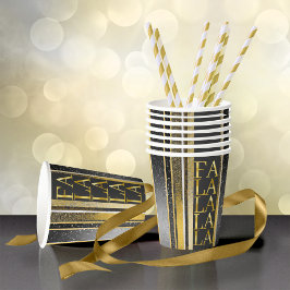 Black Gold Weihnachten La La Pattern#27 ID1009 Pappbecher