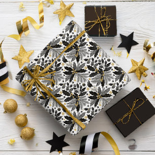 Black Gold Weihnachtsmuster#17 ID1009 Geschenkpapier