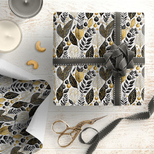 Black Gold Weihnachtsmuster#21 ID1009 Geschenkpapier