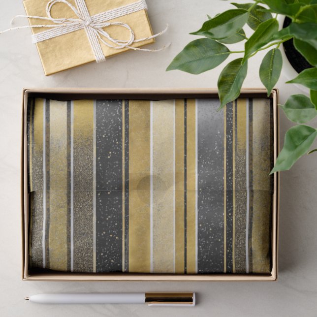 Black Gold Weihnachtsmuster#27 ID1009 Seidenpapier (Geschenk)