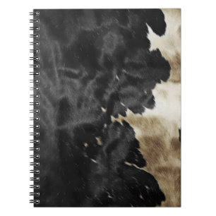 Black Gold Western Cowhide Notizblock