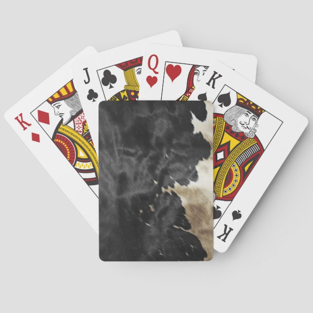 Black Gold Western Cowhide Spielkarten (Rückseite)