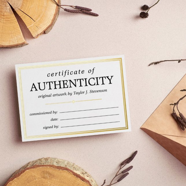 Black Gold White Certificate of Authenticity Folieneinladung (Von Creator hochgeladen)