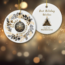 Black Gold Wreath Holiday