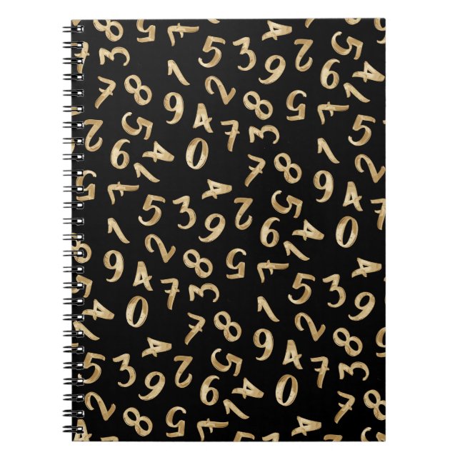 Black Gold Zahlen Luxury Design Chic Accountant Notizblock (Vorderseite)