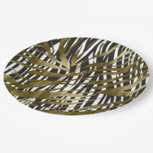 Black & Gold Zebra Print Safari Chic Glamour
