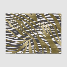 Black & Gold Zebra Print Safari Chic Glamour Seidenpapier